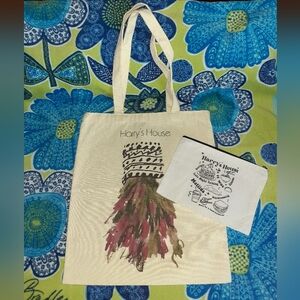 Harry Styles Canvas Harry's House Tote and Zipper Pouch Set New NWOT